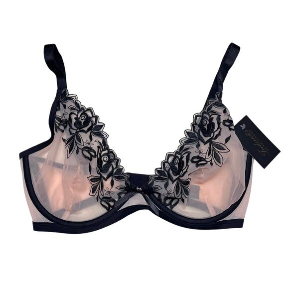 Frederick's of Hollywood Other - Frederick's of Hollywood Meghan Underwire Bra Black / Nude Size 32D
